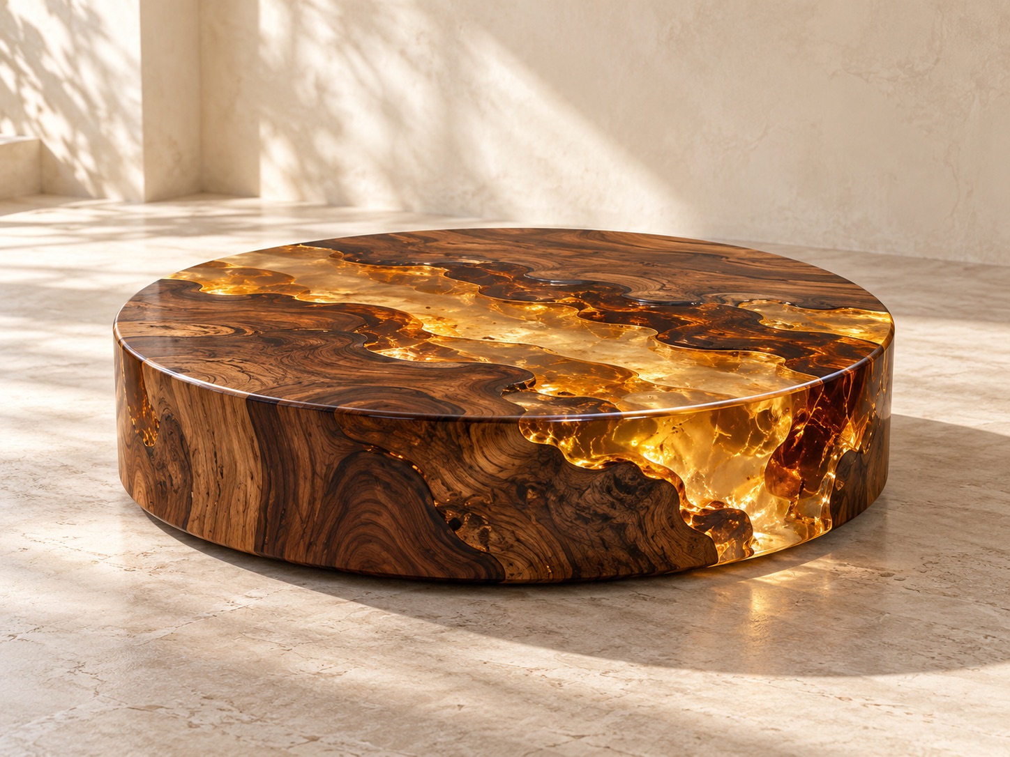 Tide Coffee Table, AI-generated resin Demo concept